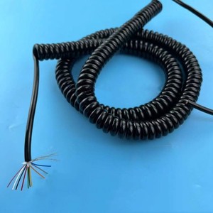 Factory Direct Luobaide RVV Copper Solid Seven Core PVC Spiral Power Cable for Truck Trailer and Underground Monitoring System