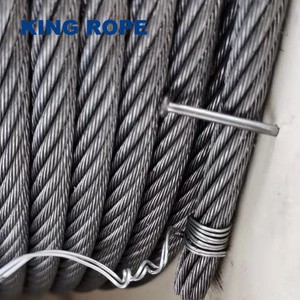 Lifting Cable 8*19S+IWRC Elevator Steel Wire Rope Galvanized High Carbon Steel Construction Galvanized Crane Aisi 1000M Kingrope