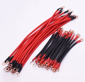 Battery Connection Cable 1-4sq With Cap Flame Retardant Pure Copper Motorcycle Battery Connecting Cable