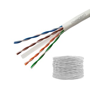 CHANGBAO Cat6 UTP Engineering Cable - 23AWG 4P 305m/1000ft White Color Bulk LAN Ethernet Cable 23AWG 4P 305m/1000ft for Projects