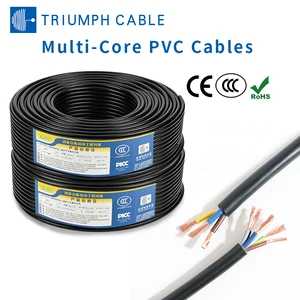 RVV 2 Core 3 Core 0.75mm 1.5mm 2.5mm PVC Insulated Soft Copper Wire 300V/500V Multi Core Control Cable Flexible Electrical Wires