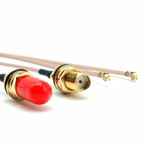 Waterproof O Ring Antenna Rg17 Kable Sma Female to Ipx Ufl Mhf Rp Male Assembly Bulkhead Sma RG178 Pigtail Cable