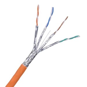 Top-Grade Cat7 S/FTP Cable 22AWG CCS 100m Reel High Temp Resistant (-40℃~90℃) for Industrial 40G Ethernet AI Cluster Stable