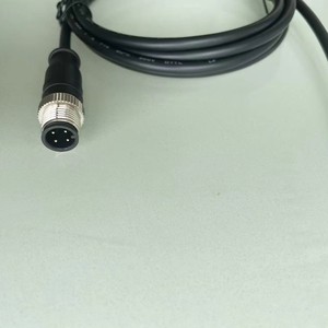 M12 A Code 4Pin Male cable connector Plug Molded Type With Custom Cable Length For Sensor And Industrial Automation Equipment