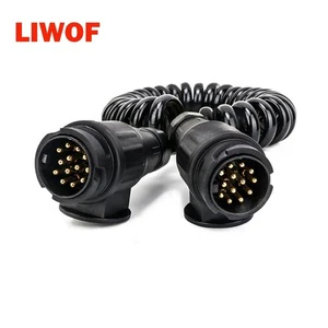 Factory 100% Copper 13 Core Extended Trailer Wiring Harness with Two 13-Pin Plugs Heavy-Duty Tow Cable