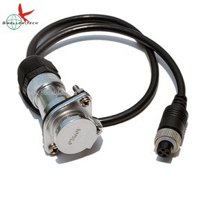 5pin Connector Metal Waterproof Trailer Rear View Camera Spiral Audio Video Cable for Heavy Duty Truck Trailer