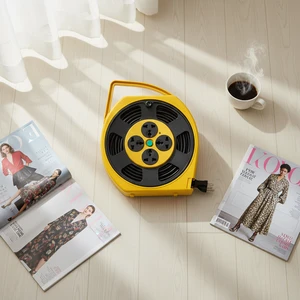 Wholesale Mini Power Cable Reel Retractable Cable 10M to 20M 4 Universal Outlets Portable Cable Reel Easy to Operate Home Use
