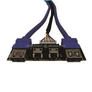 PCB Board USB 3.0*2 + 2HD AUDIO Computer I/O Front Panel Cable
