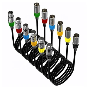 High Flexible 3 Pin Coaxial XLR Male Female Silver Plated Audio Cable PVC Jacket for Stage Studio Microphone Speaker Systems