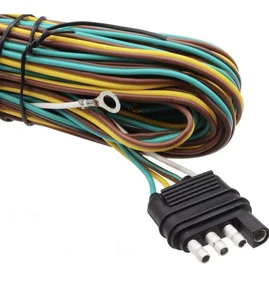 Factory Custom Quanlin QL257191 16AWG/18AWG PVC Insulated Tin Plated Copper Cable SAE 4-Way Trailer Harness Motorcycle Power