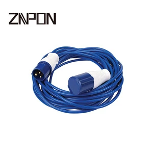 IP44 Industrial and Outdoor Use 3 Pin Coiled Extension Spiral Cord 220v Extension Cord
