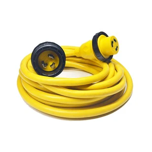 CUL Certified 10 Gauge STOW Waterproof Industrial Equipment Extension Cord 25ft Marine Shore Power L5-30P L5-30R SJTW Wire 30A