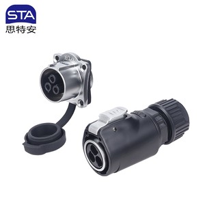 STA LP24 IP67 Waterproof Solar Cable Connector Electrical Wire M24 Connectors 2 3 4Pin Lockable Equipment Plug PBT 5A Aerospace