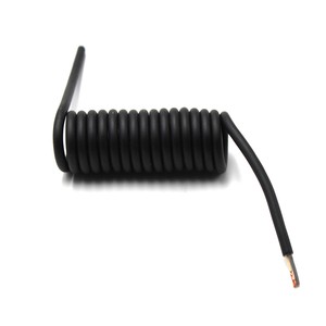 Black Electrical 22AWG 2 Core 3 Core 4core Shielded Spiral Coiled Spring Wire Power Cable Spiral