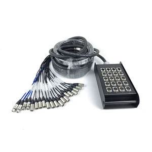 30m 20-Channel XLR Snake Cable with Metal Panel for Stage Audio System