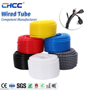 PE Wire Wrapping Tube Open Type Cable Management Sleeve PE Plastic Wire ManagementTube Wire and Cable protection Tube Spiral