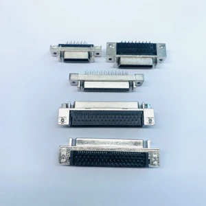 High Density 1.27mm Pitch Double Edge SCSI Servo Connector Copper Gold Plated 90 Degree Right Angle for Electric Power PCB