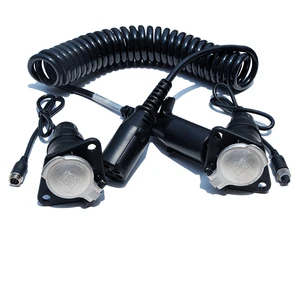 7pin Spiral Coiled Cord Electric Cable Trailer Plug Wiring