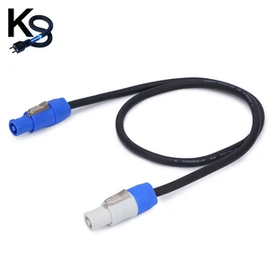 Professional Stage Light Audio Powercon Male Female Connector Solid PVC Auto 16awg 3*2.5mm 3pin Core Power Extension Cable