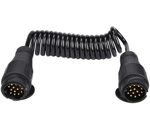 OEM 13 to 13-Pin Trailer Cable Tow Bar 13 Pin Trailer Plug Wiring Spring Cable Connector Adapter for Caravan
