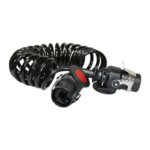 Hot Sale European Type Abs Ebs Iso 24v Adaptor Cable 7 Pin Truck Trailer Spiral Cable With Moulded Plug