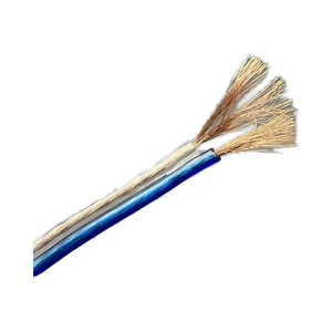 XiNiuTou Copper Clad Aluminum 5mm Blue Wrapped PVC Coil Audio Cable 1 Meter High Fax High Temperature Stage Speaker Bass Special