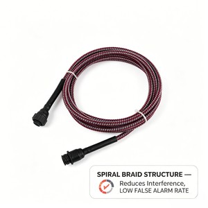 Industrial Leak Detection Cable Spiral Braided PE Hydrocarbon Oil Detector Sensor Strobe Alarm Wire Tuya Smart 7mm Diameter