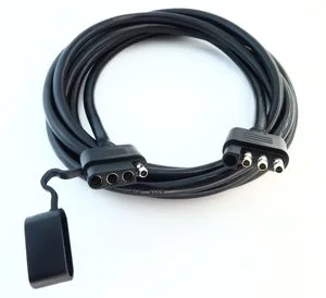 4 Way Trailer Extension Cable 4 Pin Male to Female Wiring Harness Adapter with Overmolded Waterproof Connectors Thick 16AWG