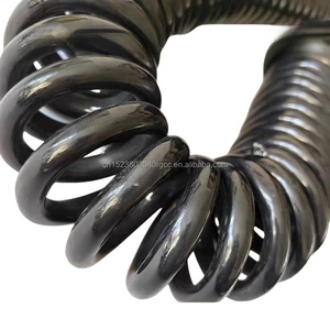Factory Custom 2/3/4/5/6/7 Core Industrial CAT6A PE 2.5mm Spiral Coiled Cable Rousheng RVUT