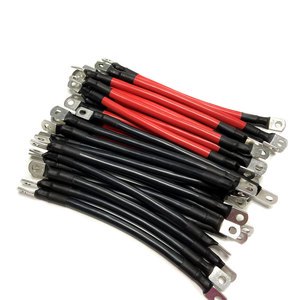 1/0 2/0 3/0 4/0 25mm2 25mm 35mm2 16MM 2AWG 6AWG Automotive M8 Battery Lugs DC Car Battery Cable Silicone Solar Wire Harness