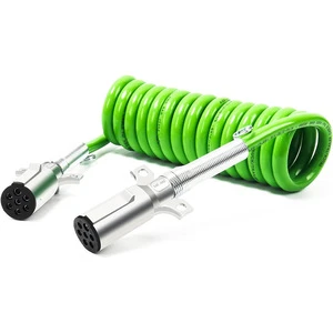 Straight Power Cable 7 Way Pin ABS Electrical Heavy Duty Trailer Cord for Semi Trucks Trailer Tractors