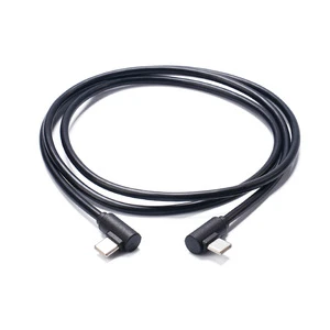 50CM USB-C to Type-C Male 90 Degree Angle Cable with USB 3.0 and Power Supply for Dashcam