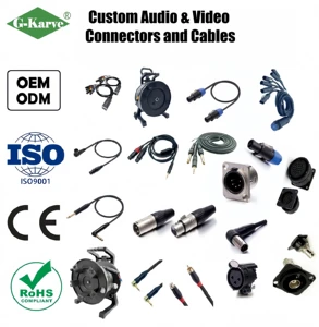 Custom OEM Audio Video Connectors & Multi-Core Cable Assembly for Stage Broadcast Performance Engineering