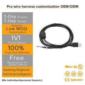 Instrumentation Wiring Harness Assembly I/O Cable Delta Servo Encoder Cable for Motor Control PBT/PVC Computer Motorcycle