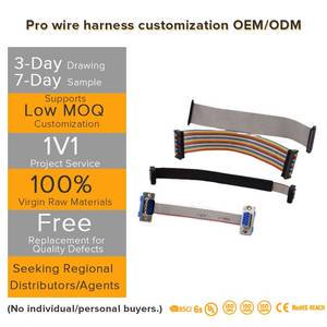 Delta Servo Motor Adapter Cable Harness with PTFE/PBT Insulation for HMI Proface Interface Control in Robotics Excavator Systems