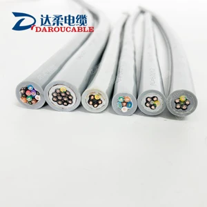 PUR Flexible Shielded 2 3 4 5 6 8 10 20 Core Electrical Control Wire Drag Chain Towline Cable for Industrial Automation Stranded