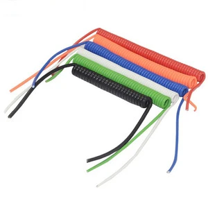 Custom Flexible Coiled Spiral Cable Curly Wire Harness PVC Spring Wire for Automotive Electronics and Industrial Equipment