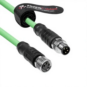 Alvin's Cables M8 A-Code 4 Pin Male Female Cable High-Flex Shielded Beckhoff ZK1090-3132 Industrial Automation IP67 100-240V
