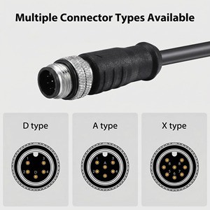 M12 a Code 8 Pin to RJ45 Ethernet Cable Industrial Network Cable for Factory Automation
