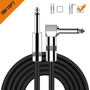 Fast Delivery Guitar Cable 10ft 3m Electric Instrument Cable Bass AMP Cord for Electric Guitar Bass Electric Mandolin Pro Audio