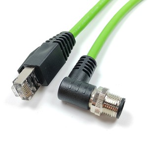 Factory Custom M12 to RJ45 Ethernet Cable 4PIN D Code Shielded Drag Chain Twisted Pair Cable for Industrial Camera