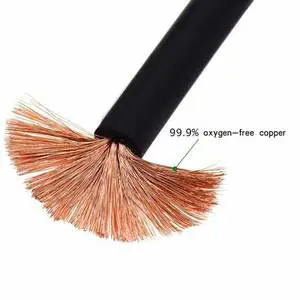 35/45/55 cm Solid Copper Battery Cable for Car Electric Appliance with Rubber Insulation Red Black Wires 15/20 Square
