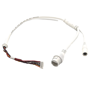 High Quality 350MM PVC Insulated Tinned Copper Conductor IP67 Rated CCTV Security Camera Cable RJ45/DC JACK Connector 10-core