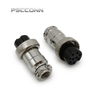 PSCCONN GX25 Series 2 3 4 5 6 7 8 9 10 12 Pin Cable Straight Plug Circular Threaded Aviation Connector For Industrial Automation