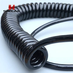 High Flexibility Spiral Cable 2*0.5mm Pure Copper Conductor PVC/PU Insulation 300/500V Rated Voltage Retractable Coiled Spring