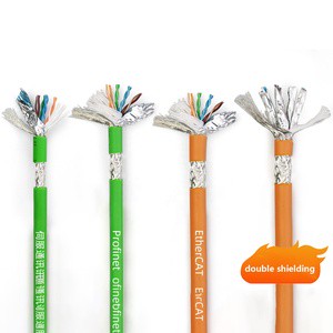 Cat5A Cat6 Industrial Ethernet Cable 4/8-Core Shielded Gigabit EtherCAT High Flexibility Drag Chain Profinet Servo Cable