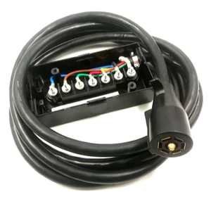 Heavy Duty 7 Core Plug Cable Trailer Cord with 7 Gang Junction Box - 8 Feet Weatherproof