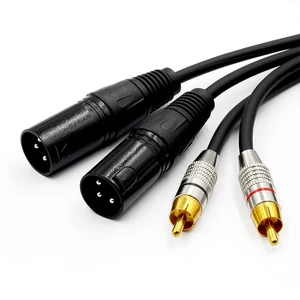 Customized New RCA Lotus Audio Cable DMX512 Signal Stage Light Unbalanced Stereo Denoising Shielded Tinned Copper PVC Jacket