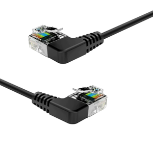 Industrial Right Angle RJ45 Ethernet CAT6A PVC/LSZH Jacket UTP Shield Custom Patch Cord Data Center LAN Router Cable Assembly