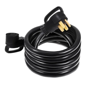 15 Ft RV Cord 50 Amp Waterproof Charger Power Cable 4 Prong 250V Heavy Duty NEMA 14-50 STW 6/3+8/1 Gauge AWG Travel Trailer